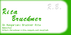 rita bruckner business card